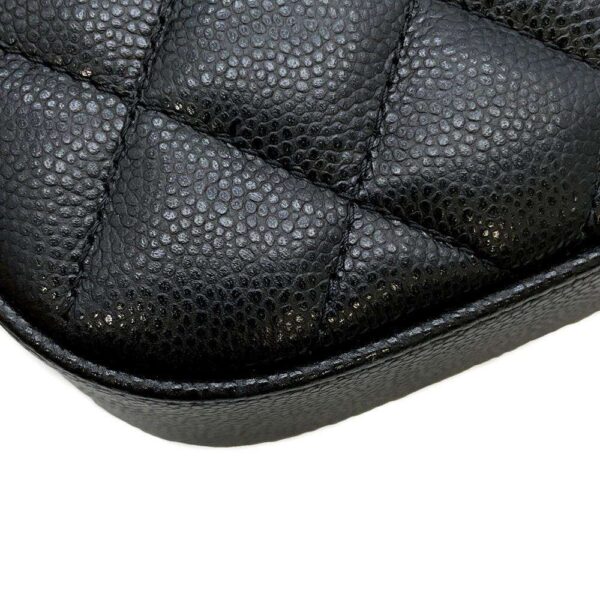 9791442 09 Chanel Matelasse Coco Mark Caviar Bag Black