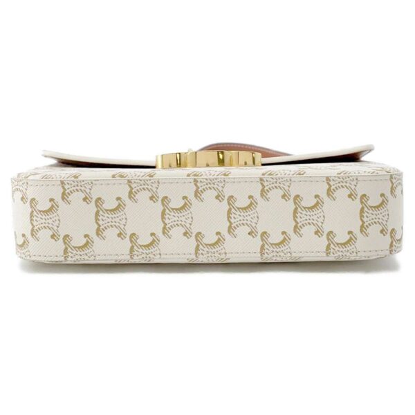 9792210 03 Celine Triomphe Shoulder Bag White