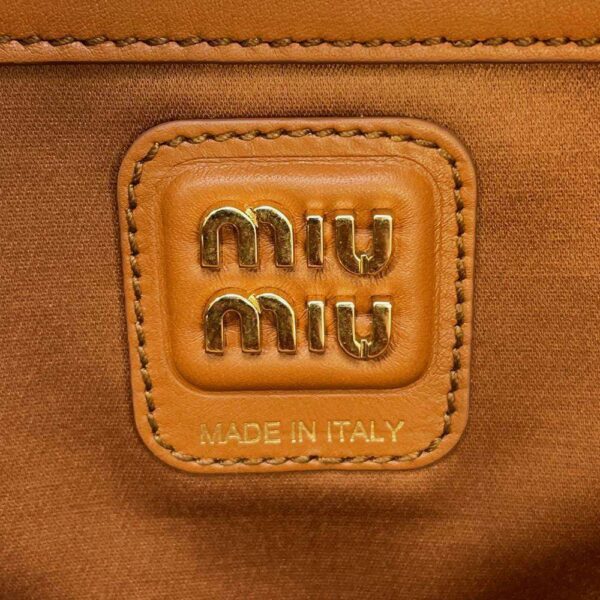 9792463 12 Miu Miu Bow Leather Bowling Bag