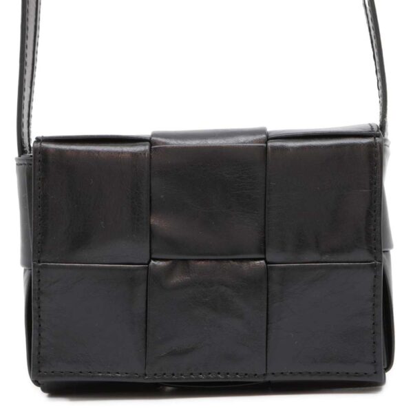 9796737 01 Bottega Veneta Candy Cassette Chart Pochette Shoulder Bag Black