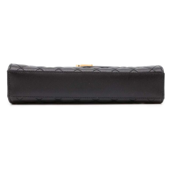 9797963 03 Saint Laurent Paris Chain Shoulder Bag Envelope Leather Black