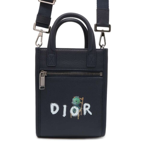 9799493 01 Christian Dior Safari North South Mini 2WAY Shoulder Bag Black