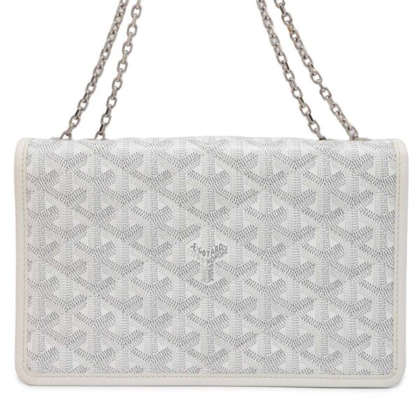 9799523 01 Goyard Chain Shoulder Bag Alexandre Troyes Leather White