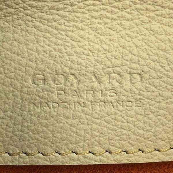 9799523 12 Goyard Chain Shoulder Bag Alexandre Troyes Leather White