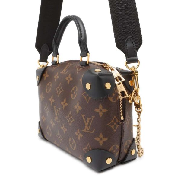 9799677 02 Louis Vuitton Monogram Petite Malle Souple 2way Bag Black