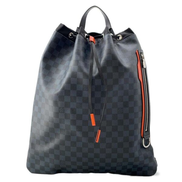 9801448 01 Louis Vuitton Damier Cobalt Gym Backpack Black