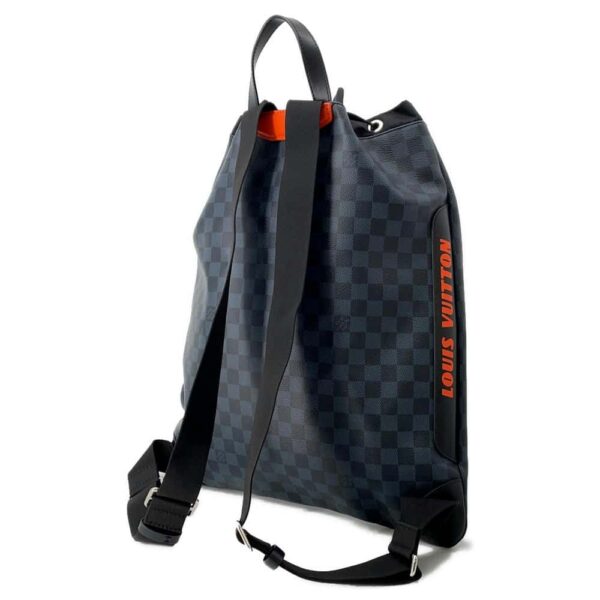 9801448 02 Louis Vuitton Damier Cobalt Gym Backpack Black