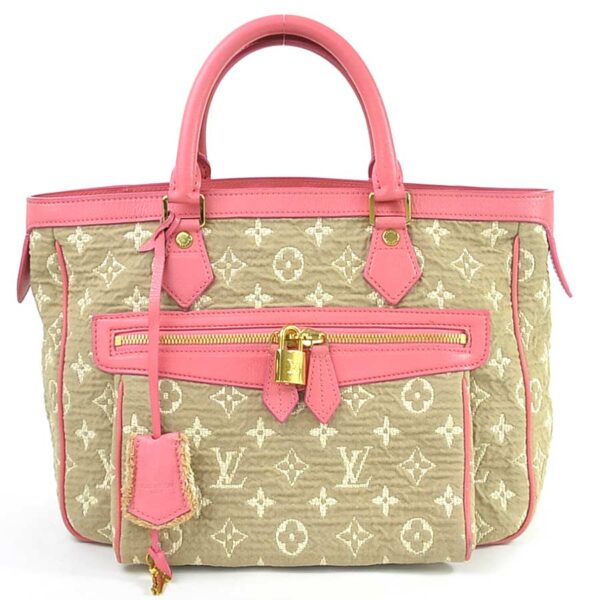 98018c Louis Vuitton Hippo MM Handbag Monogram Canvas Rose Beige