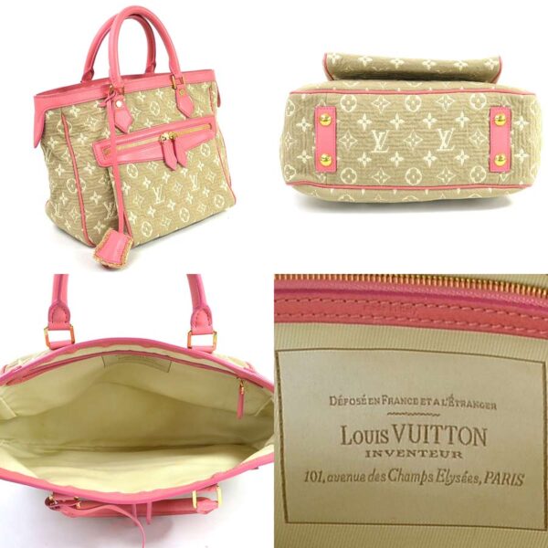 98018c 1 Louis Vuitton Hippo MM Handbag Monogram Canvas Rose Beige