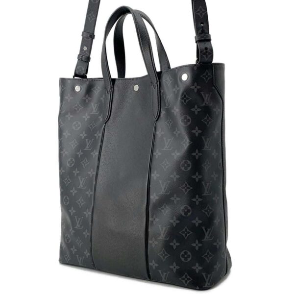 9802827 02 Louis Vuitton Taiga Eclipse City Tote 2way Shoulder Bag Black