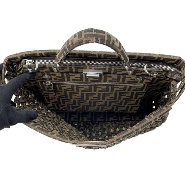 9803787 06 Fendi Peekaboo Isee You Canvas Handbag 2WAY