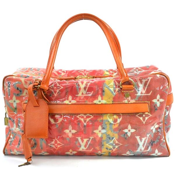 98037c Louis Vuitton Weekender PM Tote Bag Monogram Pulp Leather Rose