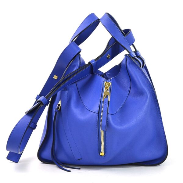 98040d Loewe Hammock Leather Shoulder Bag Electric Blue