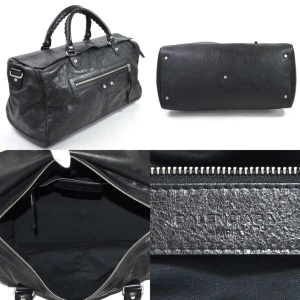 98046e 1 Balenciaga SQUASH Leather 2Way Bag Black