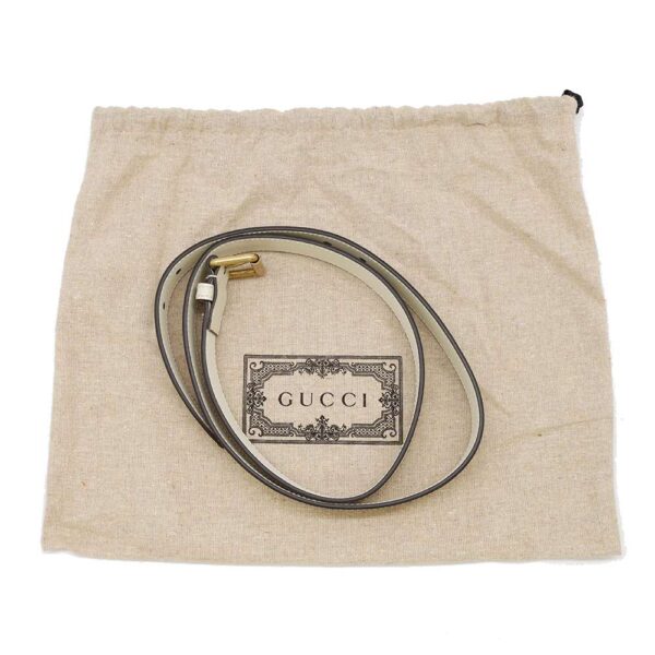 9805859 14 Gucci GG Supreme Leather Belt Bag Ophidia Waist Pouch White