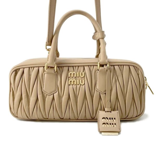 9806016 01 Miu Miu Arcadi Matelasse Leather Shoulder Bag