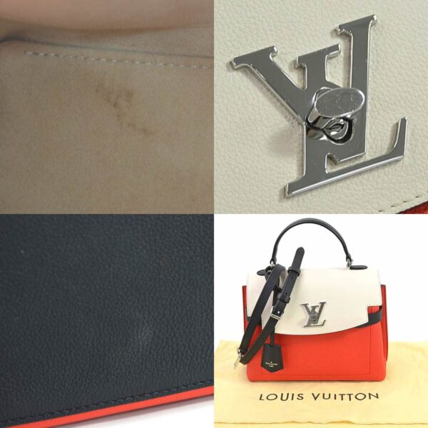 98060b 2 Louis Vuitton Lock Me Ever BB Handbag Calf Leather Kabuki Black