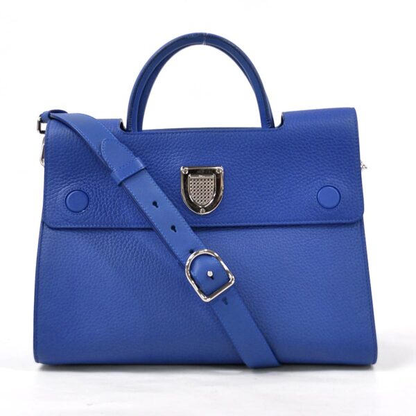 98083a Christian Dior Ever DIOREVER Shoulder Bag Leather Blue