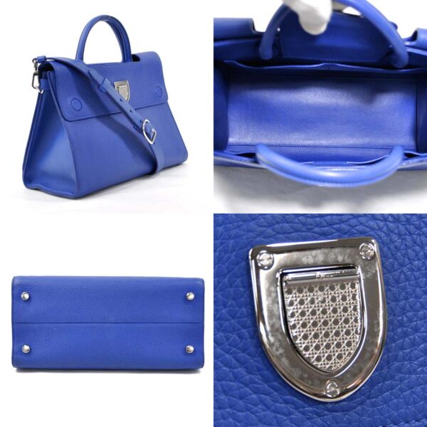 98083a 1 Christian Dior Ever DIOREVER Shoulder Bag Leather Blue