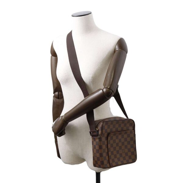 9808447 04 Louis Vuitton Olaf PM Damier Ebene Shoulder Bag