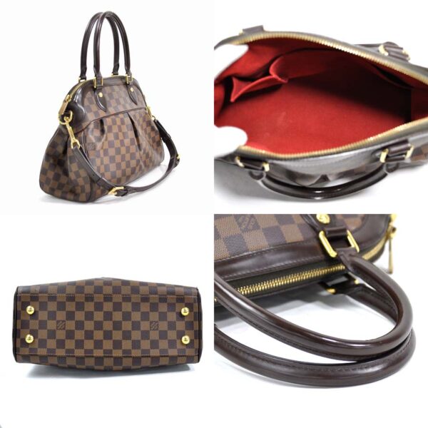 98084a 1 Louis Vuitton Trevi PM Handbag Damier Canvas Brown