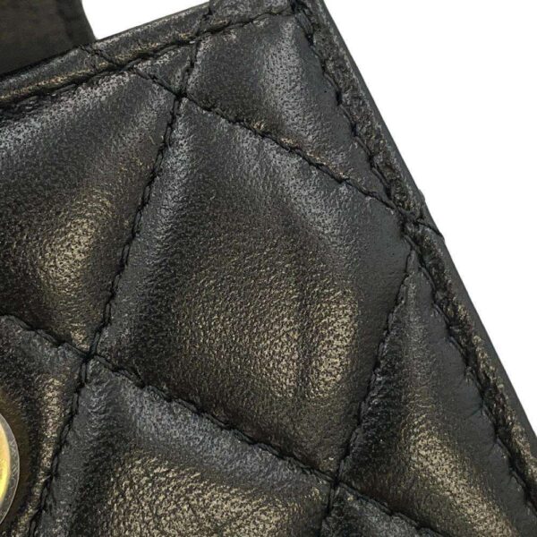 9808645 13 Chanel Mini Chain Clutch Matelasse Coco Mark Lambskin Bag Black