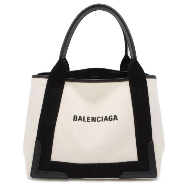 9809376 01 Balenciaga Blue Cabas S Tote Bag Black