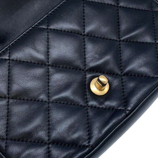 9810631 08 Chanel Mini Matelasse Heart Lambskin Chain Shoulder Bag Black