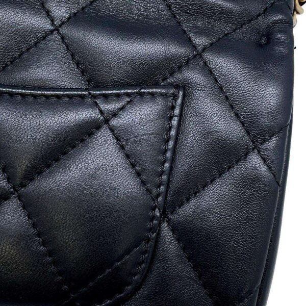 9810631 12 Chanel Mini Matelasse Heart Lambskin Chain Shoulder Bag Black