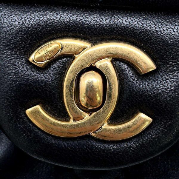 9810631 13 Chanel Mini Matelasse Heart Lambskin Chain Shoulder Bag Black