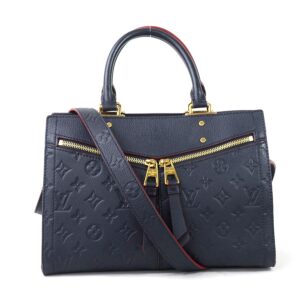 98111a Louis Vuitton Selene MM Mahina Leather Shoulder Bag Black