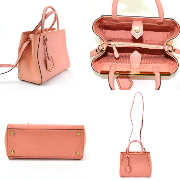 98114f 1 Fendi 2Way Petit Toujours Bag Leather Salmon Pink