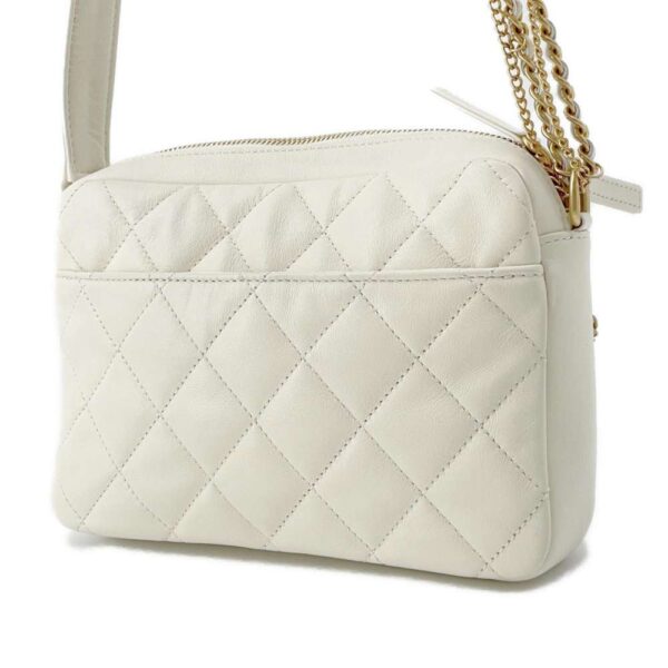 9811607 02 Chanel Matelasse Coco Mark Small Camera Bag White