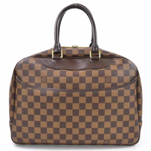 98121a Louis Vuitton Deauville Handbag Damier Canvas Brown