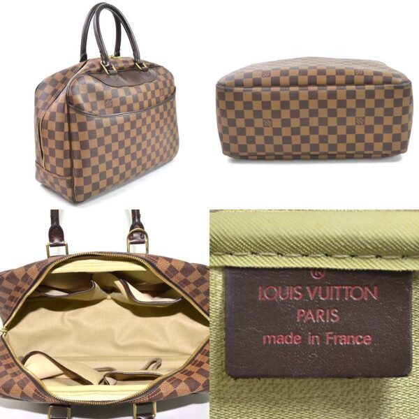 98121a 1 Louis Vuitton Deauville Handbag Damier Canvas Brown