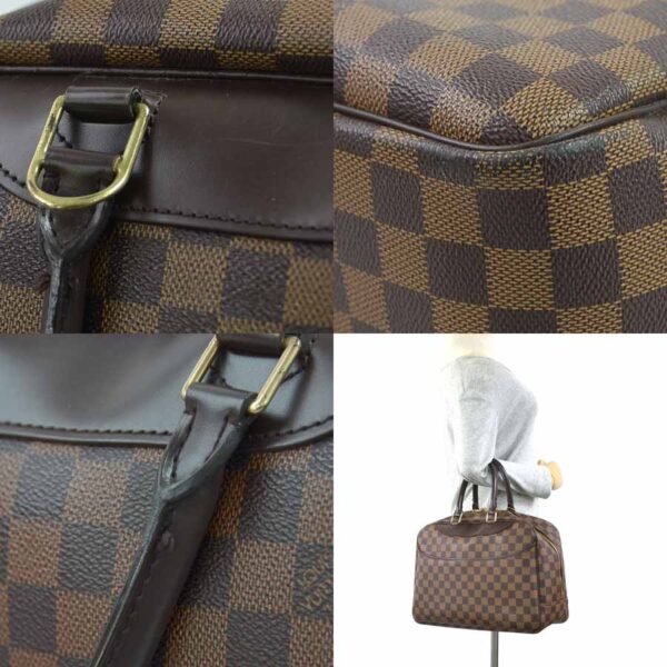 98121a 2 Louis Vuitton Deauville Handbag Damier Canvas Brown