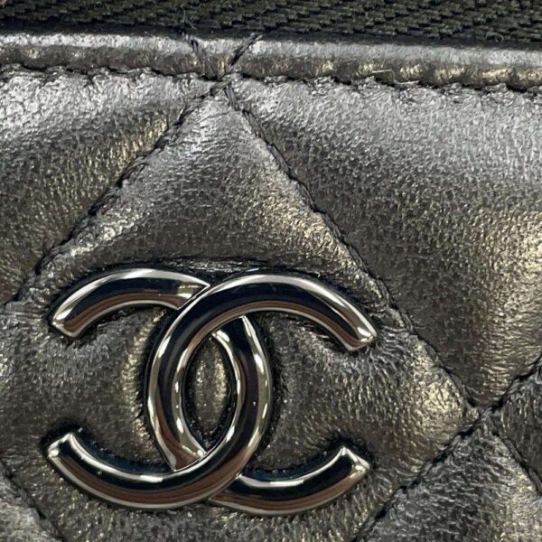 9812727 14 Chanel Matelasse Coco Mark Vanity Case Lambskin Bag Black