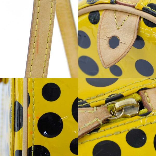 98132a 2 Louis Vuitton Papillon Shoulder Bag Vernis Leather Yellow