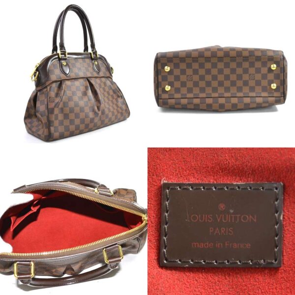 98134a 1 Louis Vuitton Trevi PM Handbag Damier Canvas Brown