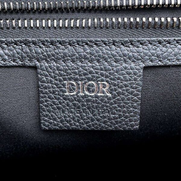 9814349 15 Christian Dior Oblique Saddle Leather Backpack Black