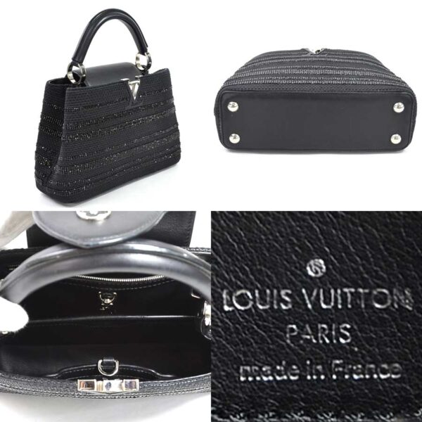 98154c 1 Louis Vuitton Capucines BB Handbag Beads Black