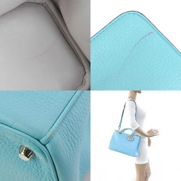 98164e 2 Christian Dior Diorissimo Shoulder Bag Leather Blue