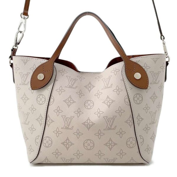 9817180 01 Louis Vuitton Hina PM Monogram Mahina Handbag Greige