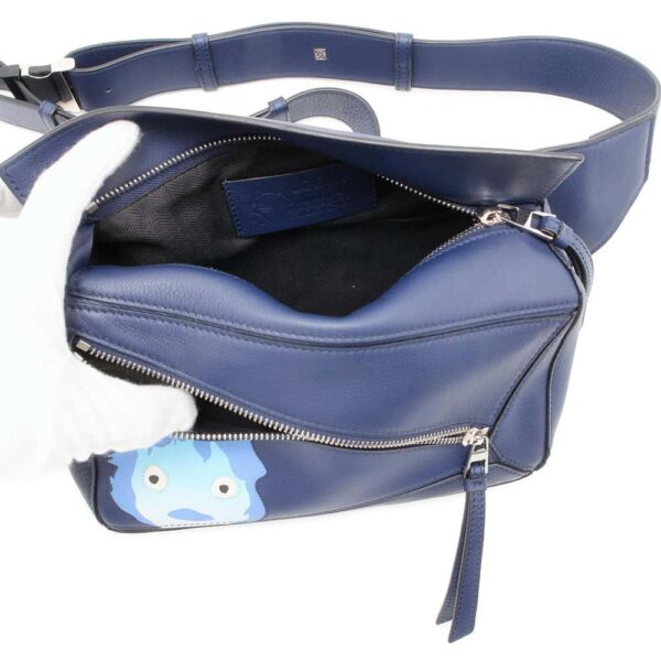 9817777 05 Loewe Puzzle Ghibli Collaboration Calcifer Leather Body Bag