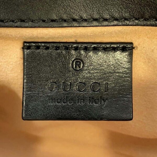 9817890 10 Gucci GG Marmont Leather Chain Shoulder Bag Black