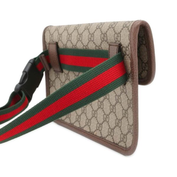 9817937 02 Gucci GG Supreme Neo Sherry Line Belt Bag Black