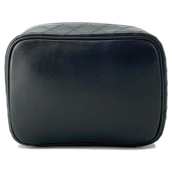 9817999 03 Chanel Bicolor Coco Mark Vanity Pouch Black