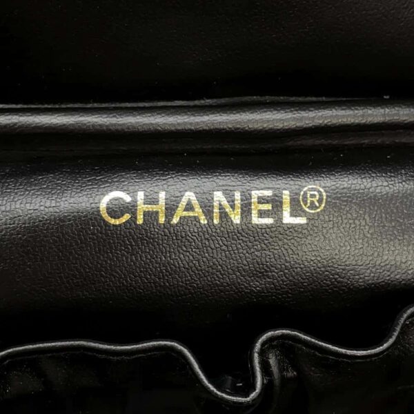 9817999 11 Chanel Bicolor Coco Mark Vanity Pouch Black