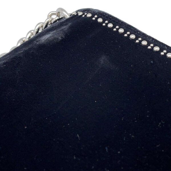 9819368 14 Miu Miu Handbag Studded Chain Handle Velour Black