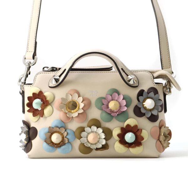 9819689 01 Fendi By the Way Mini Leather 2WAY Bag Floral